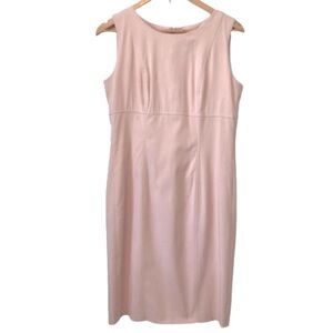Worth New York blush pnk lined slvlss empire wst cotton blend sheath dress SZ 6